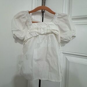 Zara Kids Off White Ruffled Blouse
